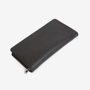 Executive Cowhide Leather Travel Wallet with Zipper and Card Slots View3 TomsCart