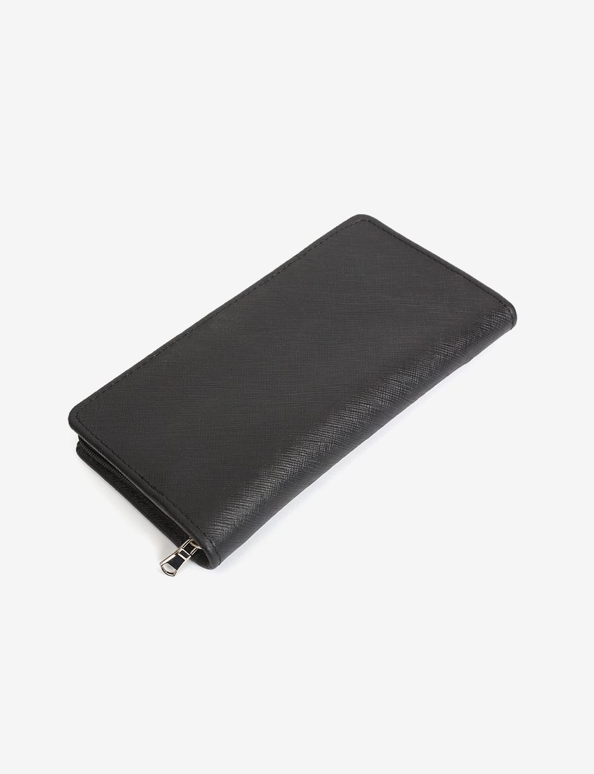 Executive Cowhide Leather Travel Wallet with Zipper and Card Slots View3 TomsCart
