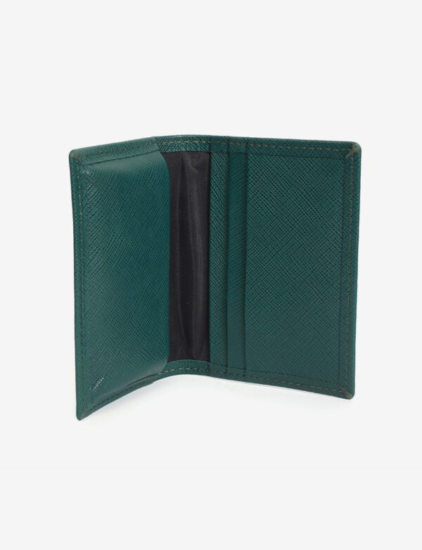 Elegant Green Center Flap Card Holder Wallet for Men
