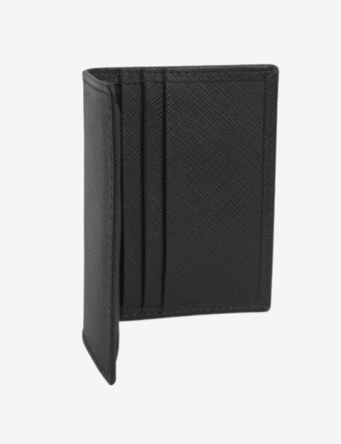 Elegant Green Center Flap Card Holder Wallet for Men & Women
