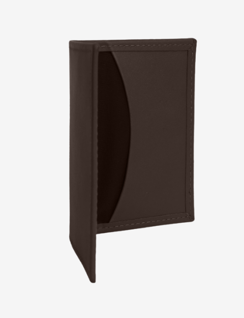 Elegant Brown Leather Card Organizer Slim & Functional Wallet