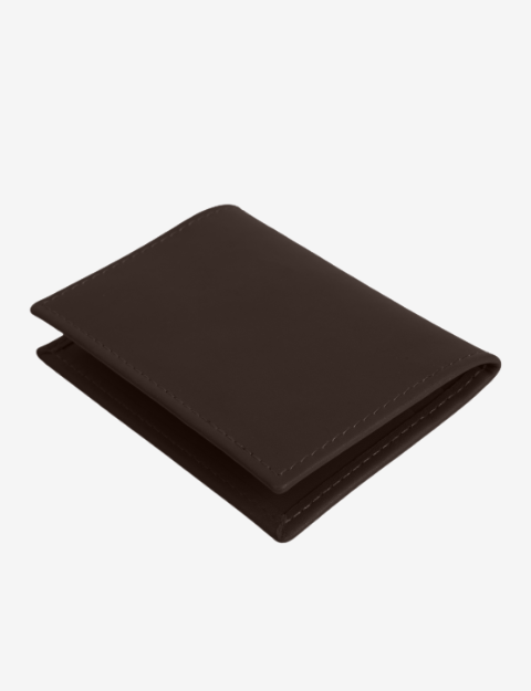 Elegant Brown Leather Card Organizer Slim & Functional Wallet