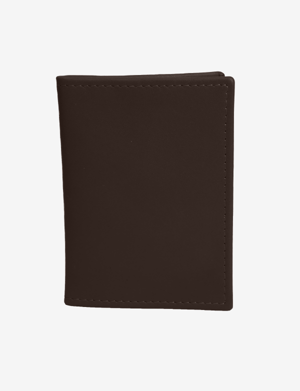 Elegant Brown Leather Card Organizer Slim & Functional Wallet