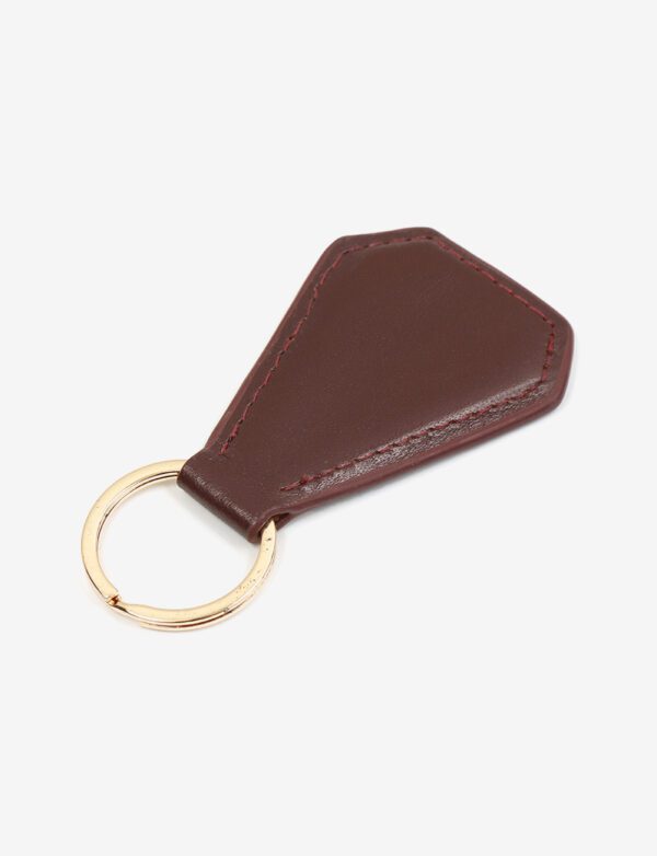 Facet-shaped Custom Leather Keyring | Perfect Gift For Men & Women