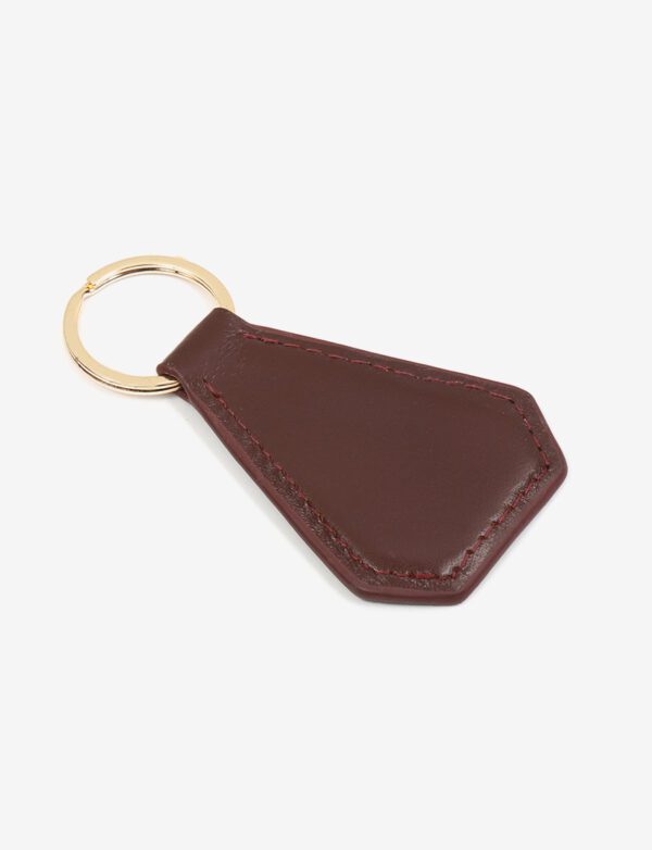 Facet-shaped Custom Leather Keyring | Perfect Gift For Men & Women
