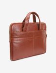 Classic Brown Leather Laptop Briefcase – Perfect for Work & Travel