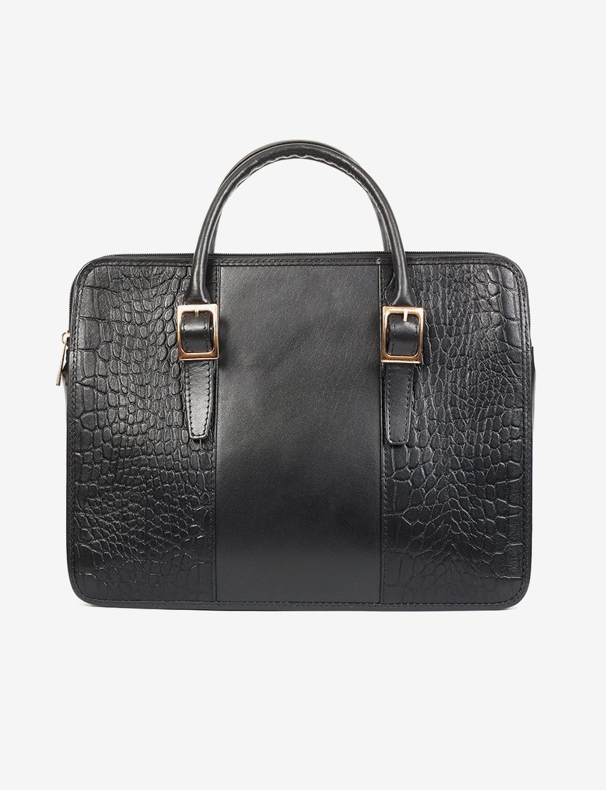 Luxury Crocodile Texture Leather Handbag with Shoulder Strap