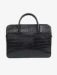 Luxury Crocodile Texture Leather Handbag with Shoulder Strap